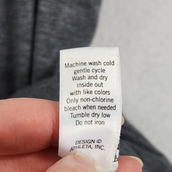 Athleta Dress Womens Small Gray Topanga Ruched T Shirt Stretch V Neck Casual - Picture 10 of 12